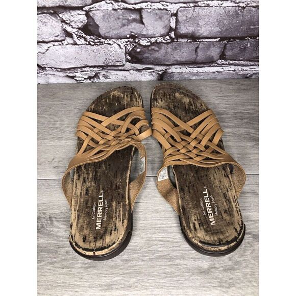 Merrell District Mahana Natural Tan Memory Foam Sandals Women’s Sz 9M US/40EU - Picture 6 of 16